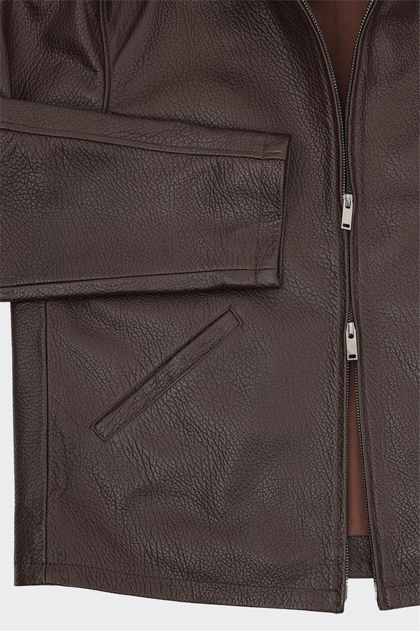 Kahve Deri Erkek Ceket
