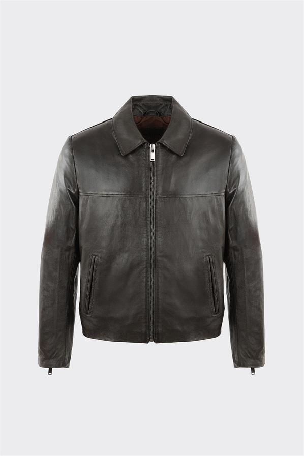 Kahve Deri Erkek Ceket