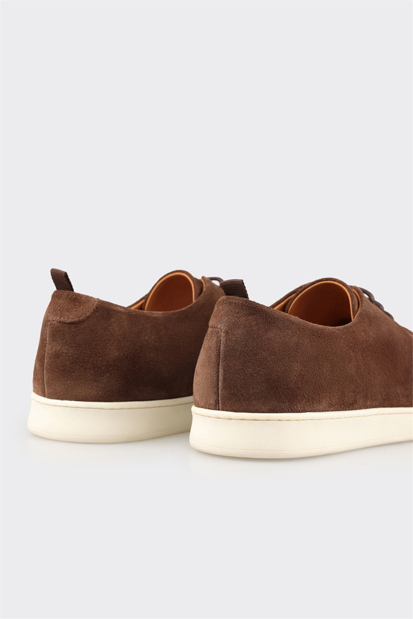 Kahve deri erkek günlük ayakkabı, günlük kullanım için - Elle Shoes
