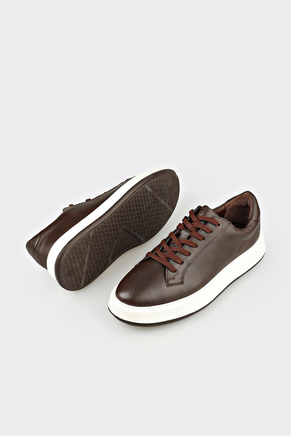 Kahve Deri Erkek Günlük Ayakkabı