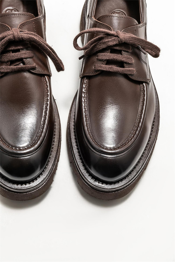 Kahve deri erkek günlük ayakkabı, günlük kullanım için - Elle Shoes