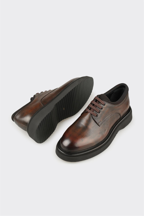 Kahve Deri Erkek Günlük Ayakkabı