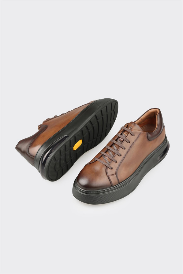 Kahve Deri Erkek Günlük Ayakkabı