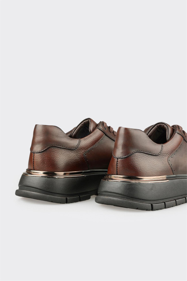 Kahve Deri Erkek Günlük Ayakkabı