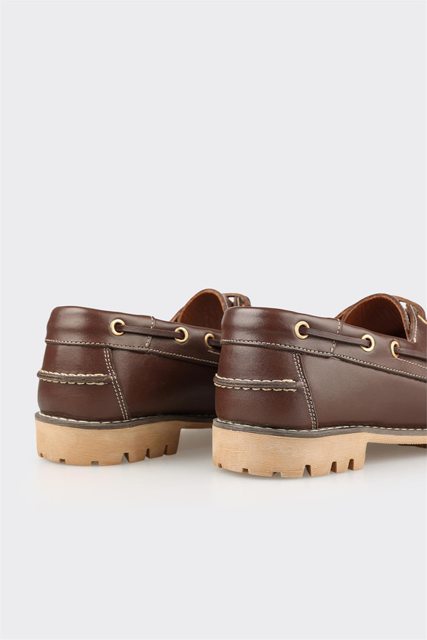 Kahve Deri Erkek Günlük Ayakkabı