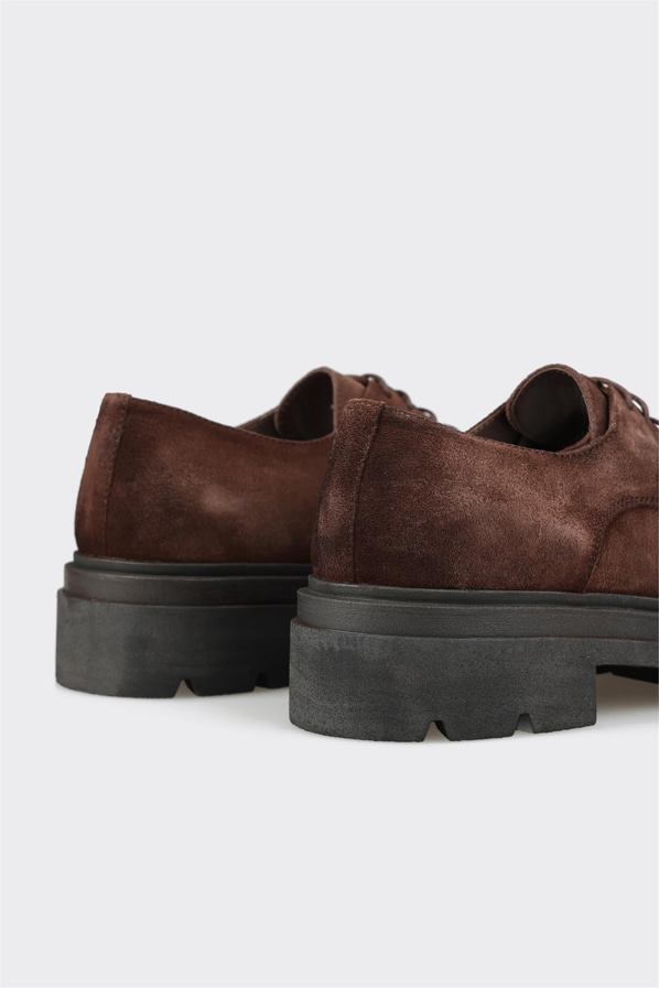 Kahve deri erkek günlük ayakkabı, günlük kullanım için - Elle Shoes