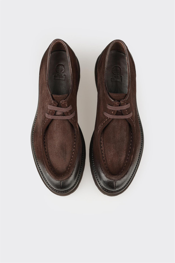 Kahve Deri Erkek Günlük Ayakkabı