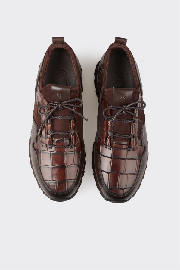 Kahve Deri Erkek Günlük Ayakkabı