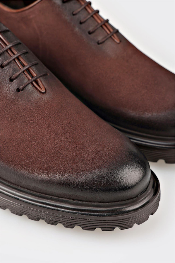 Kahve deri erkek günlük ayakkabı, günlük kullanım için - Elle Shoes
