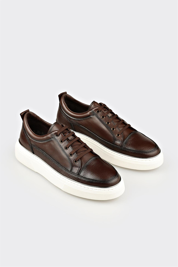 Kahve Deri Erkek Günlük Ayakkabı