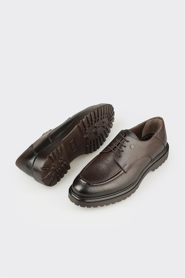 Kahve Deri Erkek Günlük Ayakkabı