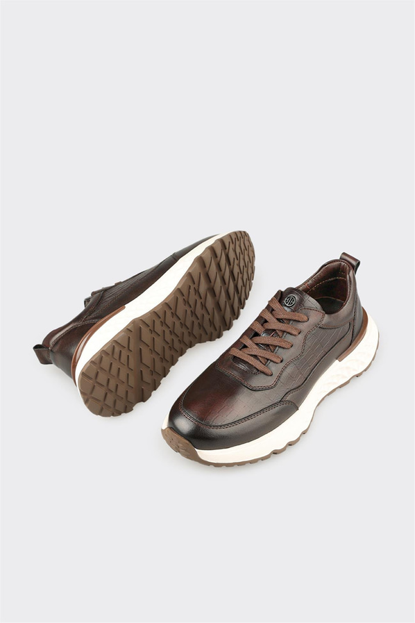 Kahve Deri Erkek Günlük Ayakkabı