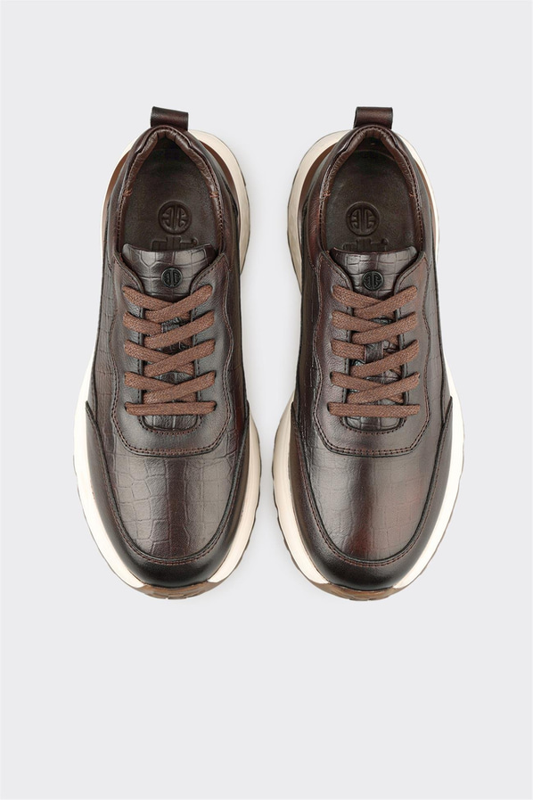 Kahve Deri Erkek Günlük Ayakkabı