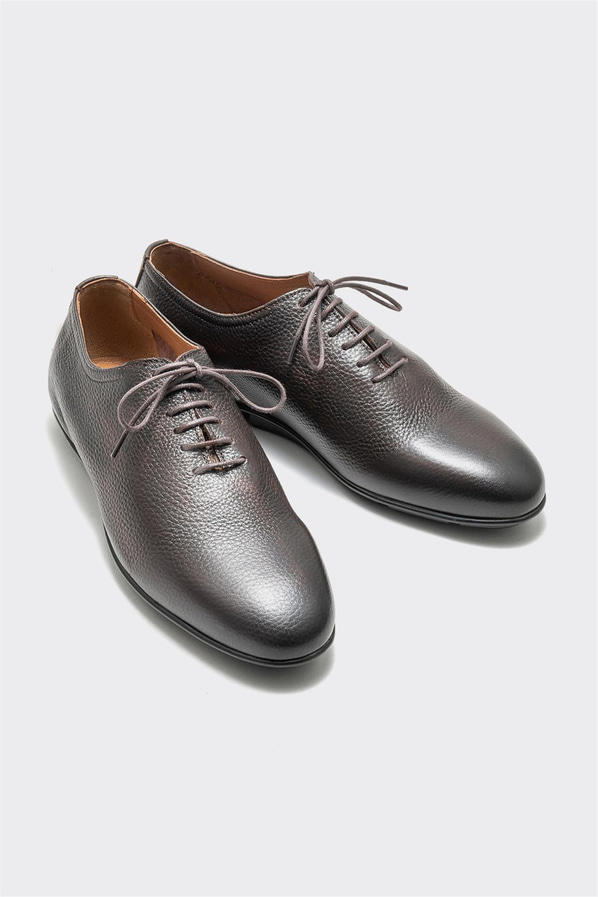 Kahve deri erkek günlük ayakkabı, günlük kullanım için - Elle Shoes