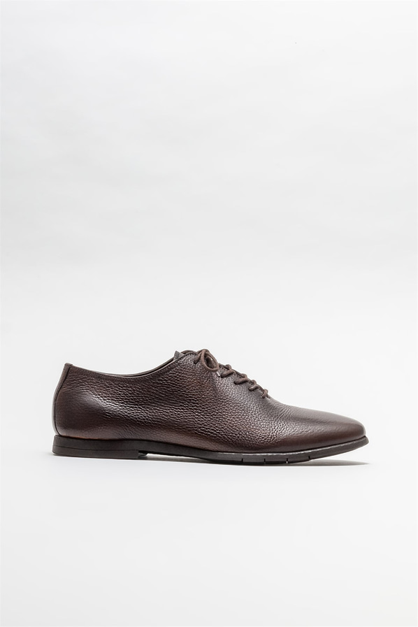 Kahve deri erkek günlük ayakkabı, günlük kullanım için - Elle Shoes