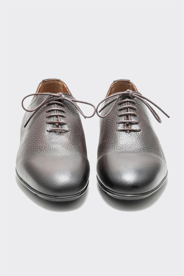 Kahve deri erkek günlük ayakkabı, günlük kullanım için - Elle Shoes
