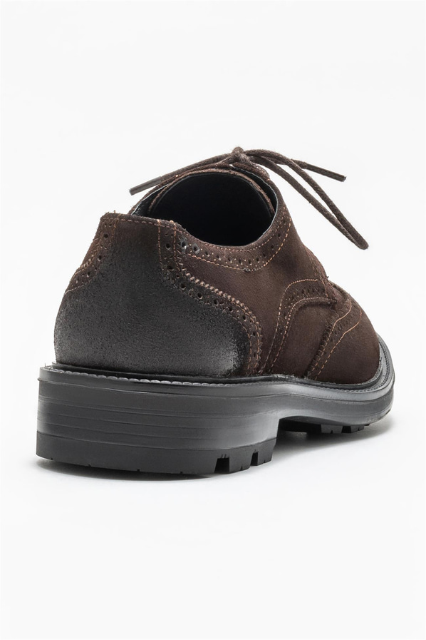 Kahve deri erkek günlük ayakkabı, günlük kullanım için - Elle Shoes
