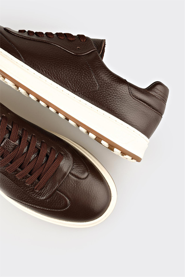 Kahve Deri Erkek Günlük Ayakkabı