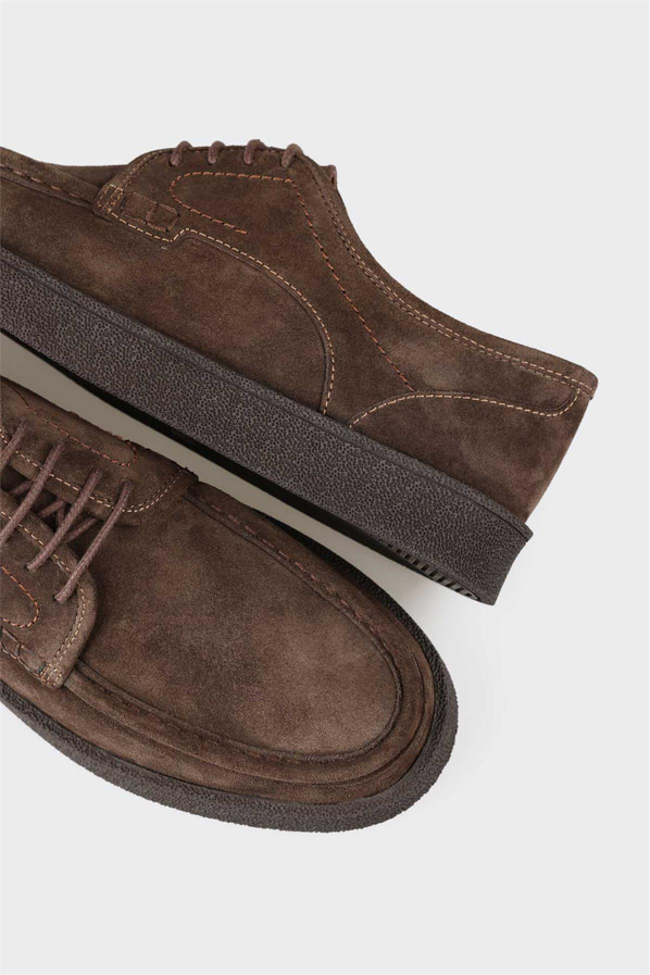 Kahve deri erkek günlük ayakkabı, günlük kullanım için - Elle Shoes