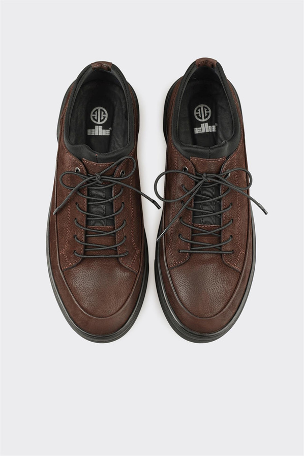 Kahve Deri Erkek Günlük Ayakkabı