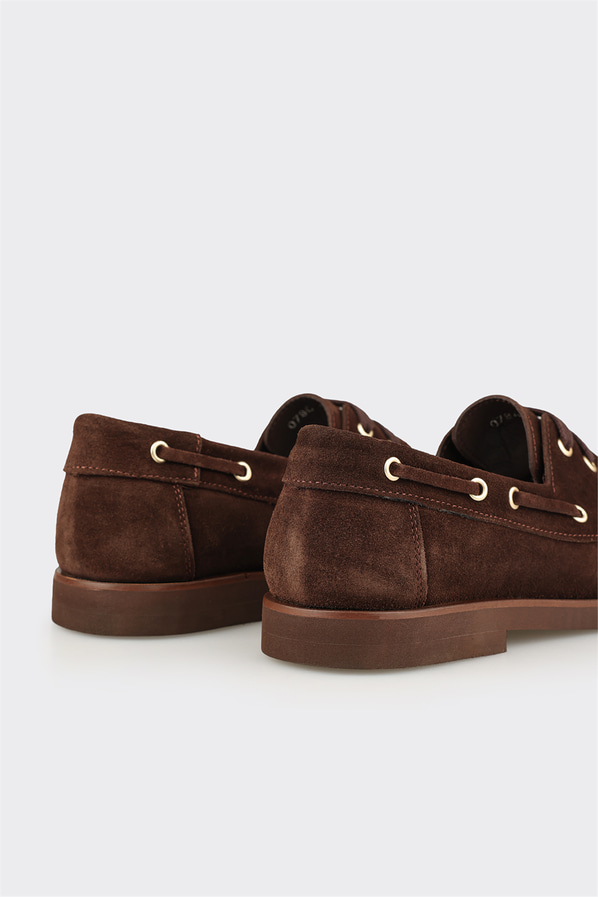Kahve deri erkek günlük ayakkabı, günlük kullanım için - Elle Shoes