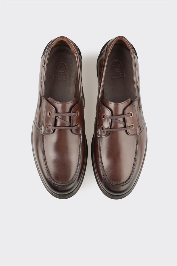 Kahve Deri Erkek Günlük Ayakkabı