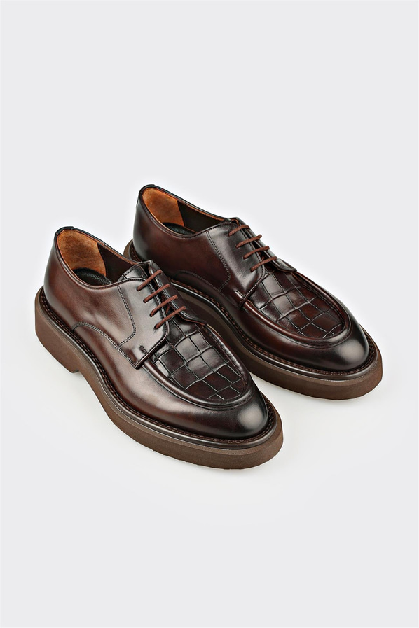 Kahve Deri Erkek Günlük Ayakkabı