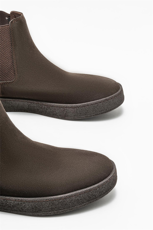 Kahve deri erkek günlük bot, günlük kullanım için - Elle Shoes