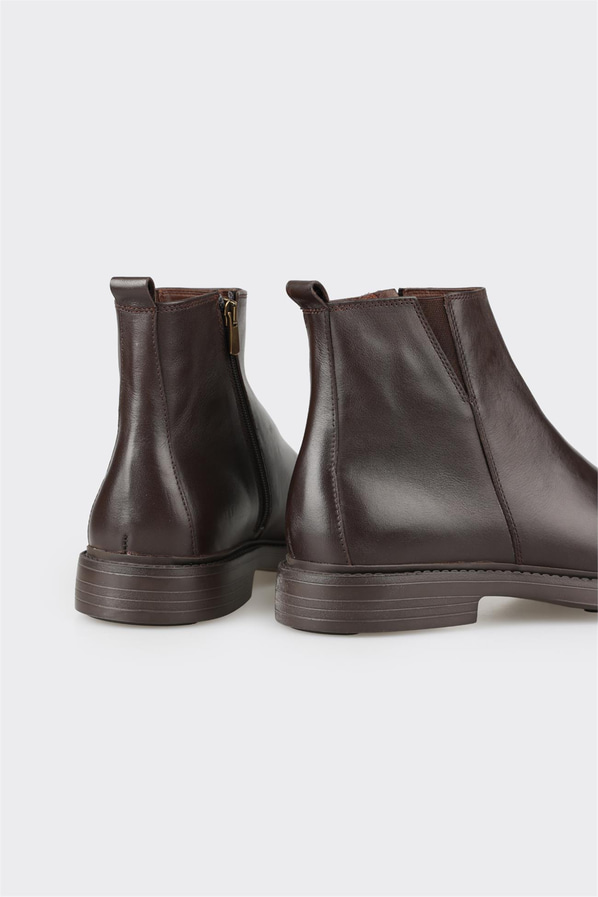 Kahve deri erkek günlük bot, rahat kullanım için - Elle Shoes