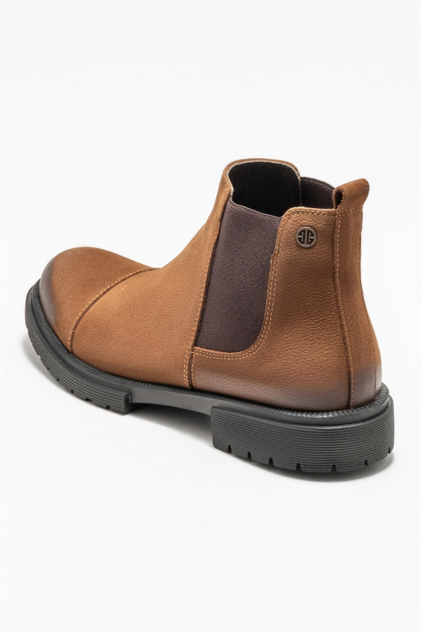 Kahve deri erkek günlük bot, günlük kullanım için - Elle Shoes
