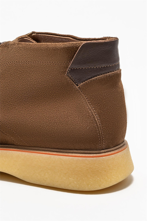 Kahve deri erkek günlük bot, günlük kullanım için - Elle Shoes