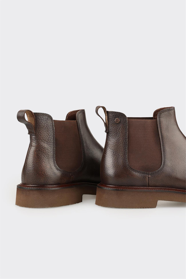 Kahve Deri Erkek Günlük Bot