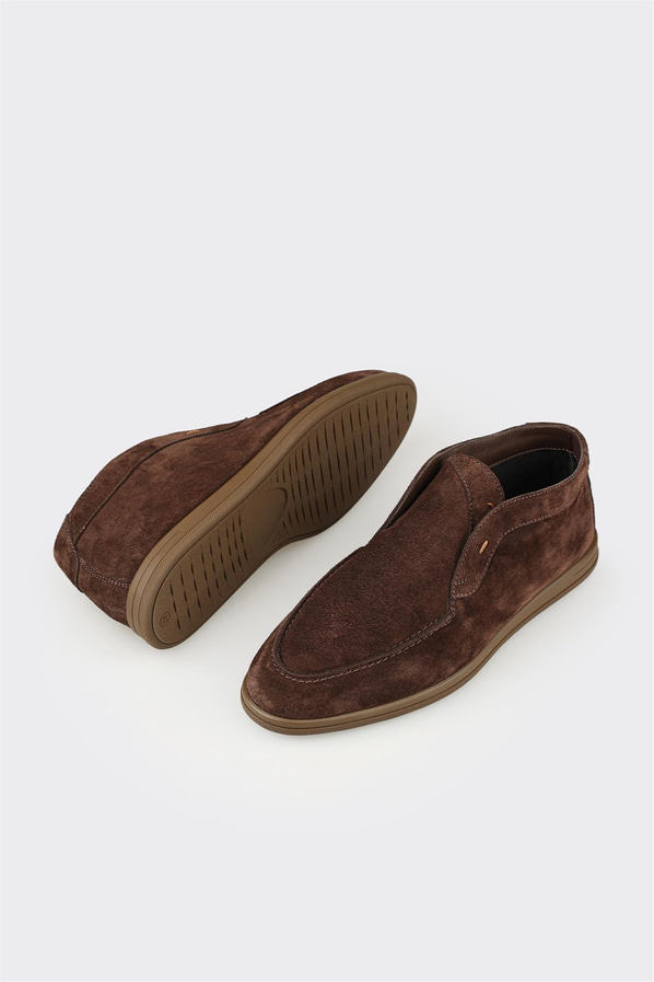 Kahve Deri Erkek Günlük Bot