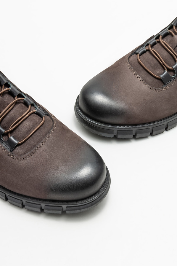 Kahve deri erkek günlük bot, günlük kullanım için - Elle Shoes