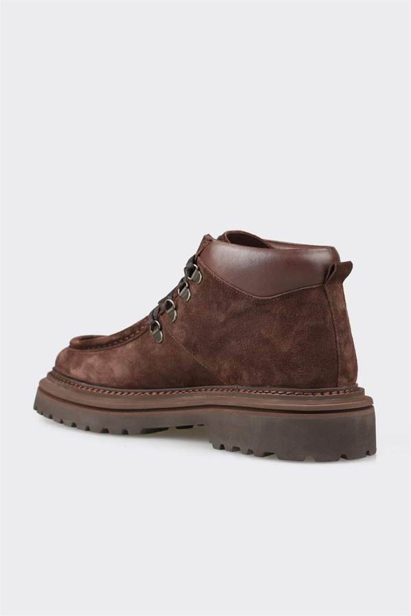 Kahve deri erkek günlük bot, günlük kullanım için - Elle Shoes