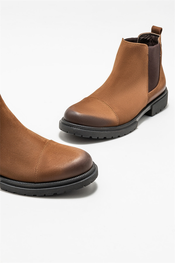 Kahve deri erkek günlük bot, günlük kullanım için - Elle Shoes
