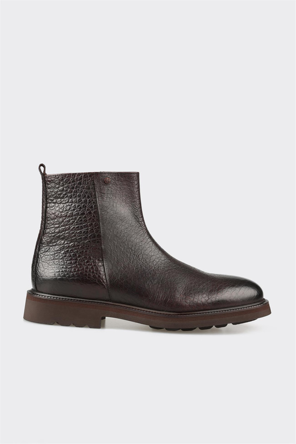 Kahve deri erkek günlük bot, rahat kullanım için - Elle Shoes