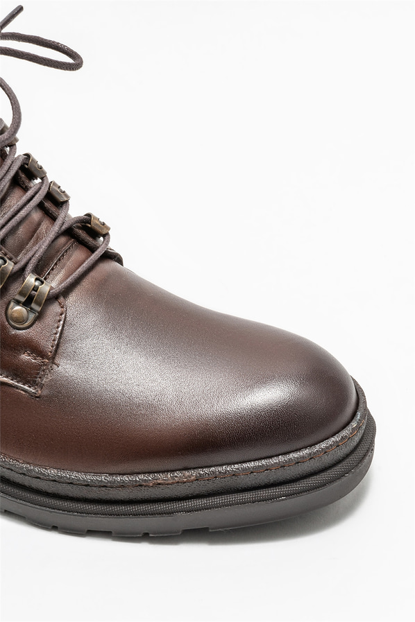 Kahve deri erkek günlük bot, günlük kullanım için - Elle Shoes