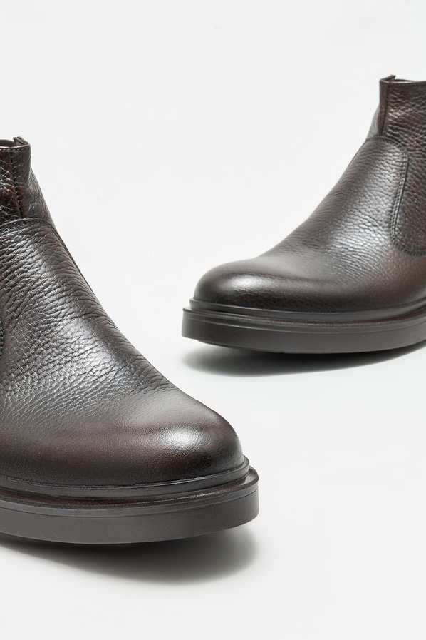Kahve deri erkek günlük bot, rahat kullanım için - Elle Shoes