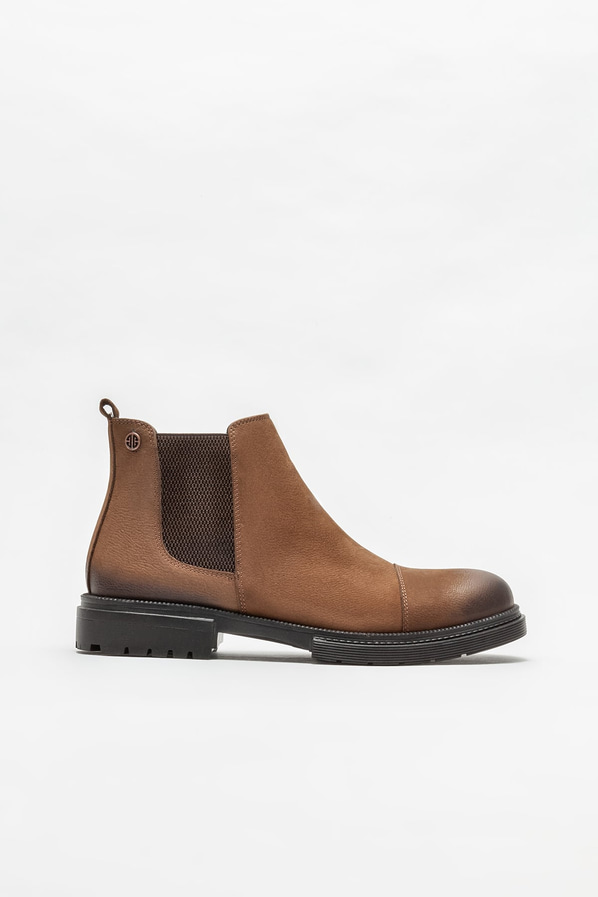 Kahve deri erkek günlük bot, günlük kullanım için - Elle Shoes