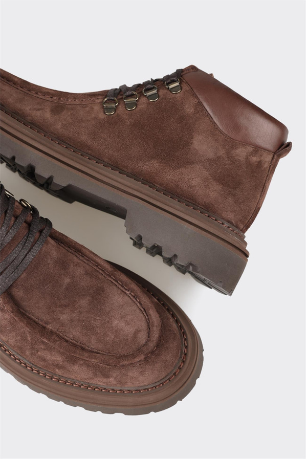 Kahve deri erkek günlük bot, günlük kullanım için - Elle Shoes