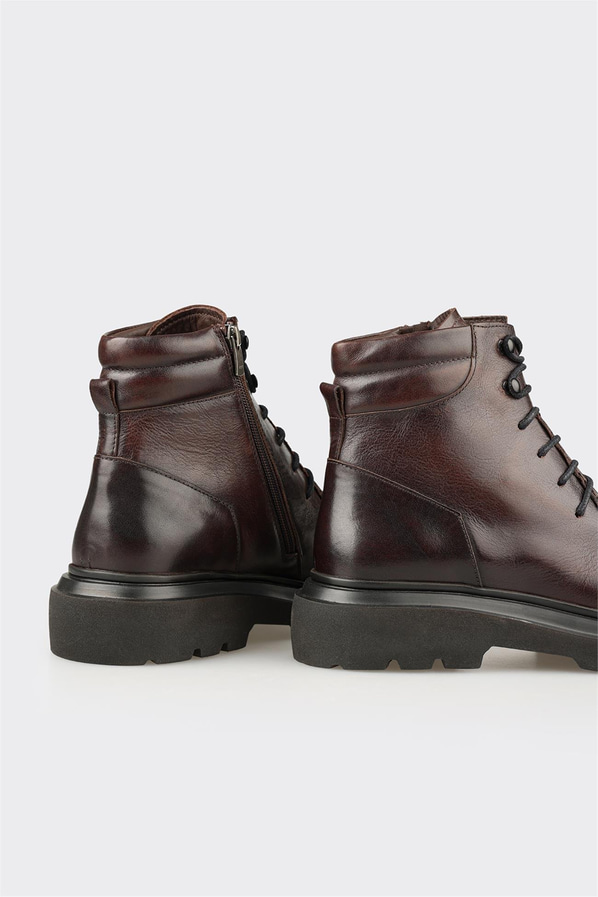 Kahve Deri Erkek Günlük Bot