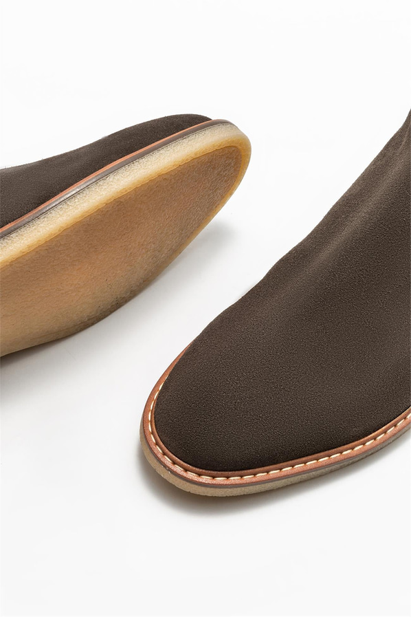 Kahve deri erkek günlük bot, günlük kullanım için - Elle Shoes