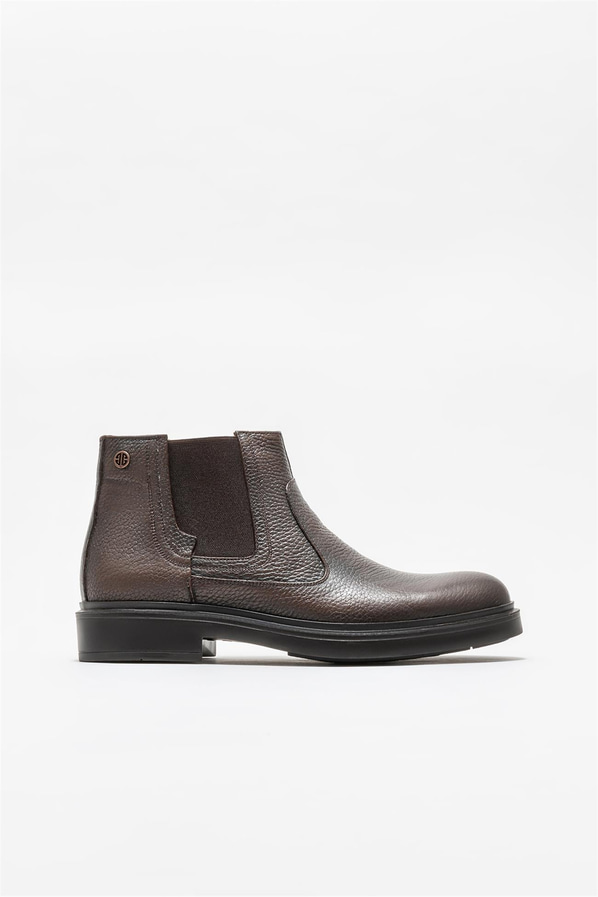 Kahve deri erkek günlük bot, günlük kullanım için - Elle Shoes