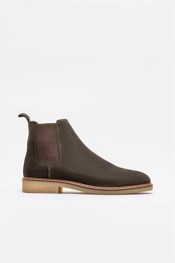 Kahve deri erkek günlük bot, günlük kullanım için - Elle Shoes