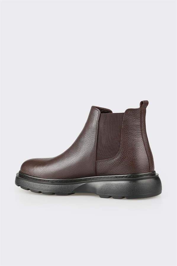 Kahve deri erkek günlük bot, rahat kullanım için - Elle Shoes
