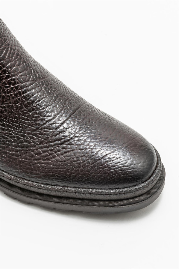 Kahve deri erkek günlük bot, günlük kullanım için - Elle Shoes