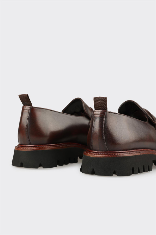 Kahve Deri Erkek Günlük Loafer