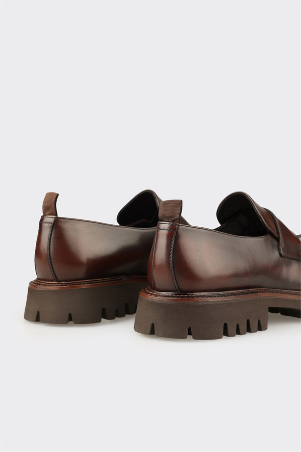 Kahve Deri Erkek Günlük Loafer