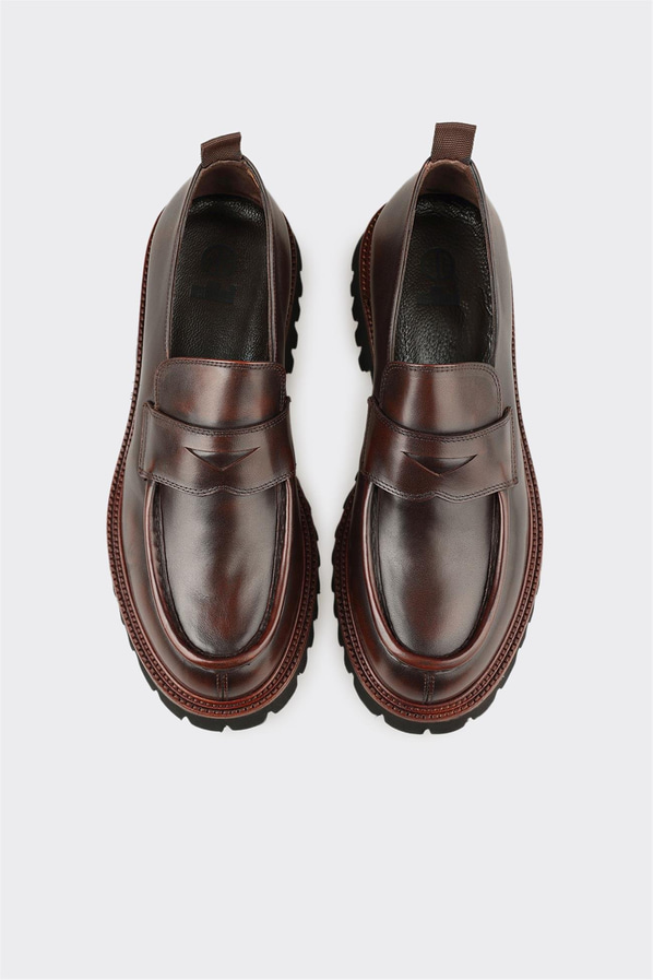 Kahve Deri Erkek Günlük Loafer